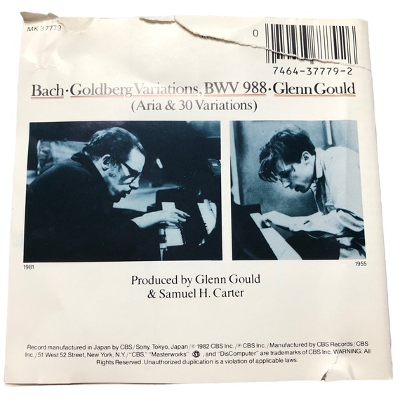 Bach-Goldberg Variations, BWV 988 - Glenn Gould (Aria & 30 Variations) CD 1981 - Picture 2 of 4